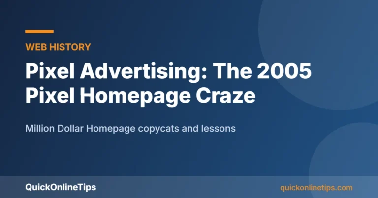 Pixel advertising and the pixel homepage craze