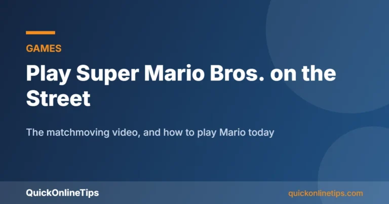 Super Mario Bros played on the street matchmoving video