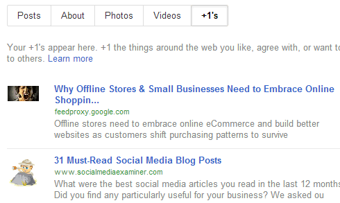 Plus one bookmarks list