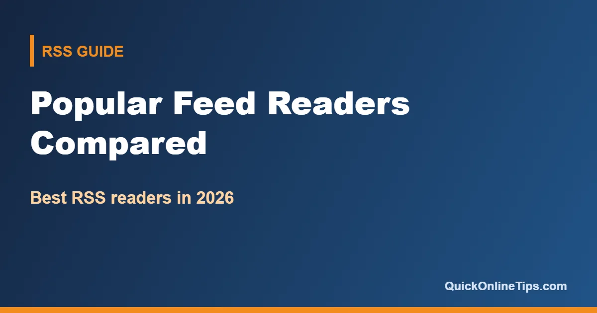 Popular RSS feed readers compared