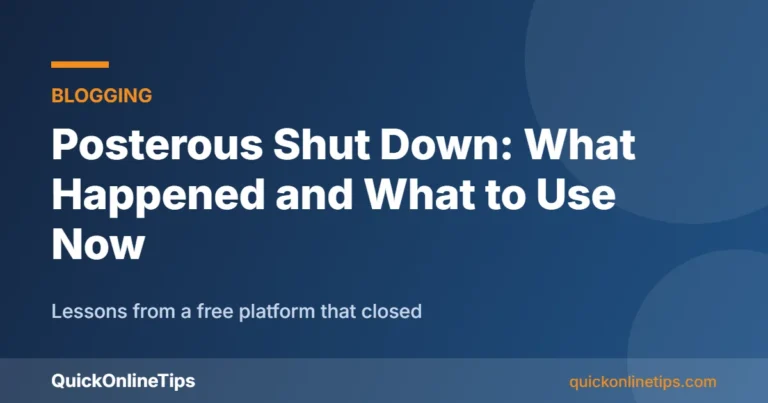 Posterous shutdown and alternatives guide card