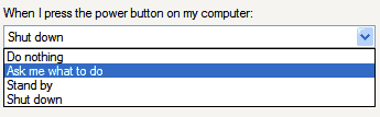 power button options