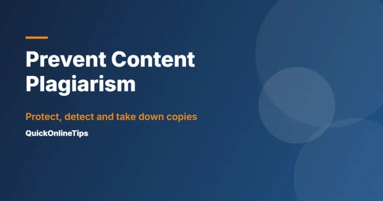 Prevent and detect content plagiarism