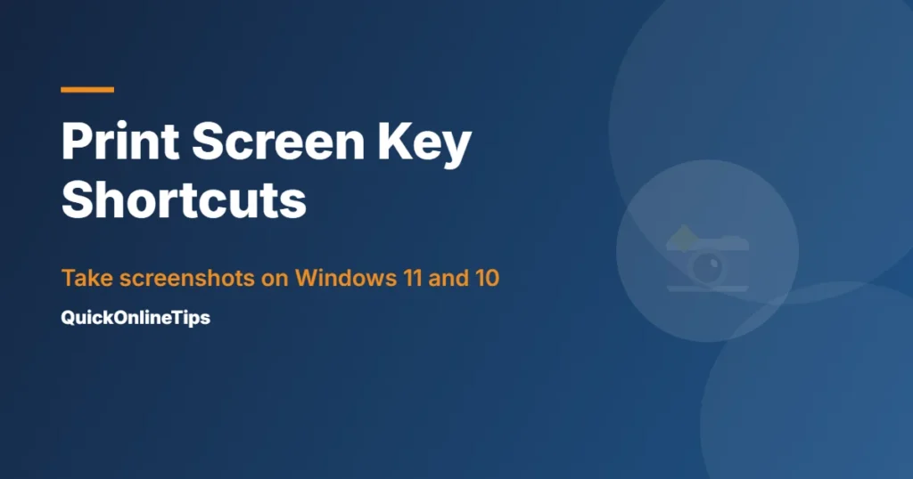 Print Screen key screenshot shortcuts