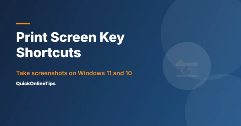 Print Screen key screenshot shortcuts