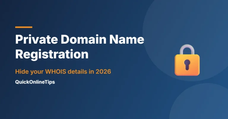 Private domain name registration
