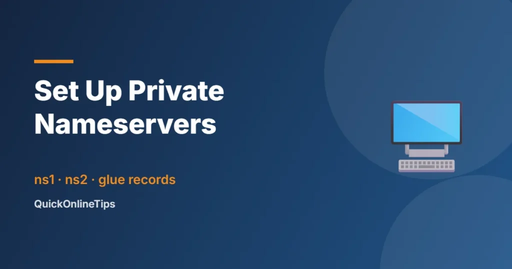 How to set private nameservers on domain names