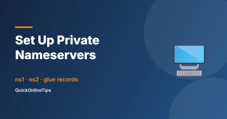 How to set private nameservers on domain names
