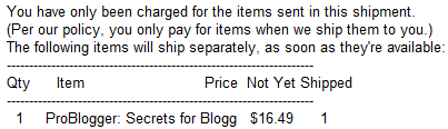 Problogger Book Out of Stock