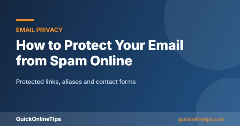 How to protect email from spam when you share it online