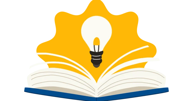 Reader mode for clutter-free reading: open book with a lightbulb