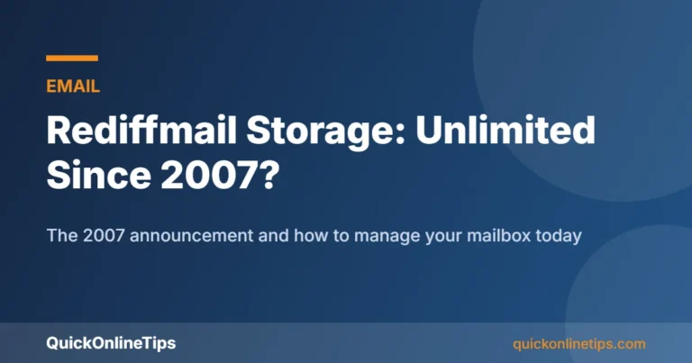 Rediffmail storage and unlimited email space
