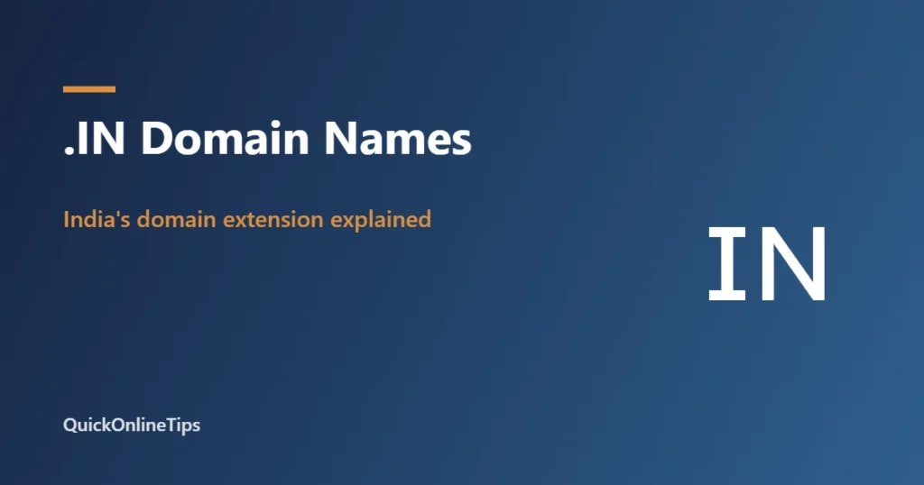 Register a .in domain name