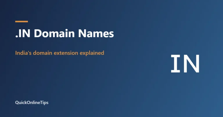 Register a .in domain name