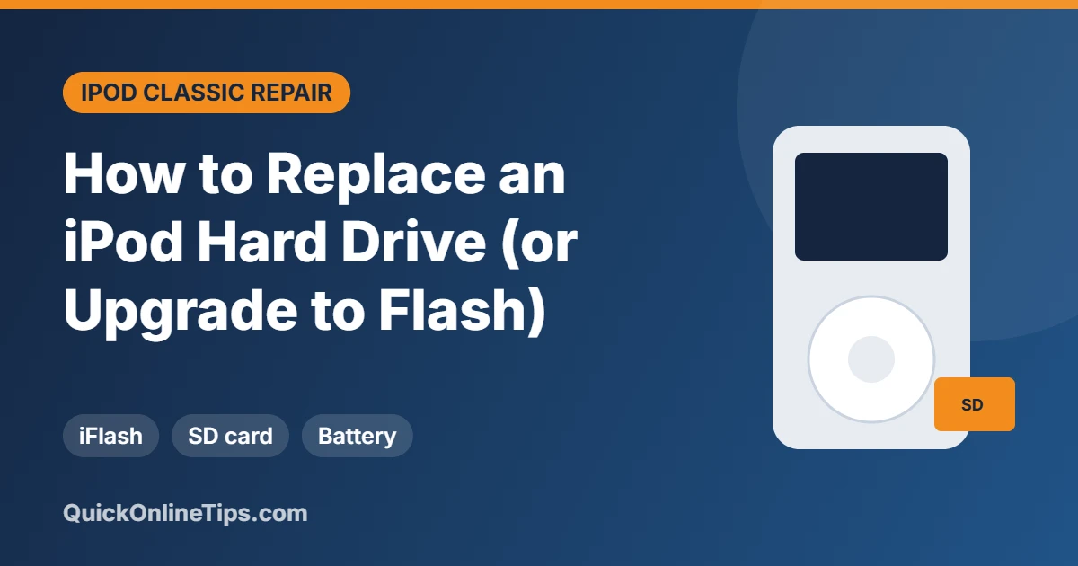 replace an iPod hard drive with flash storage