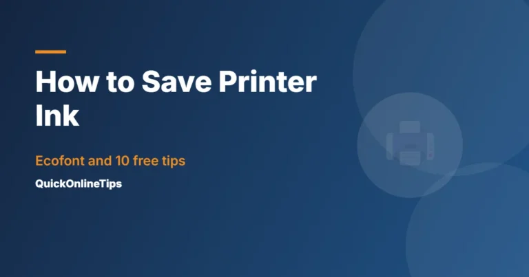 How to save printer ink