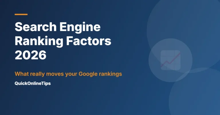 Search engine ranking factors in 2026