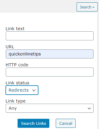 search redirects