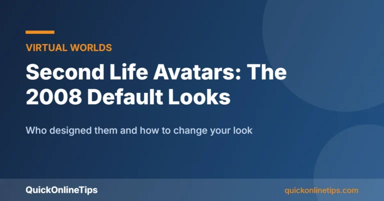 Second Life avatars: the 2008 default avatars