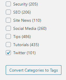 select categories
