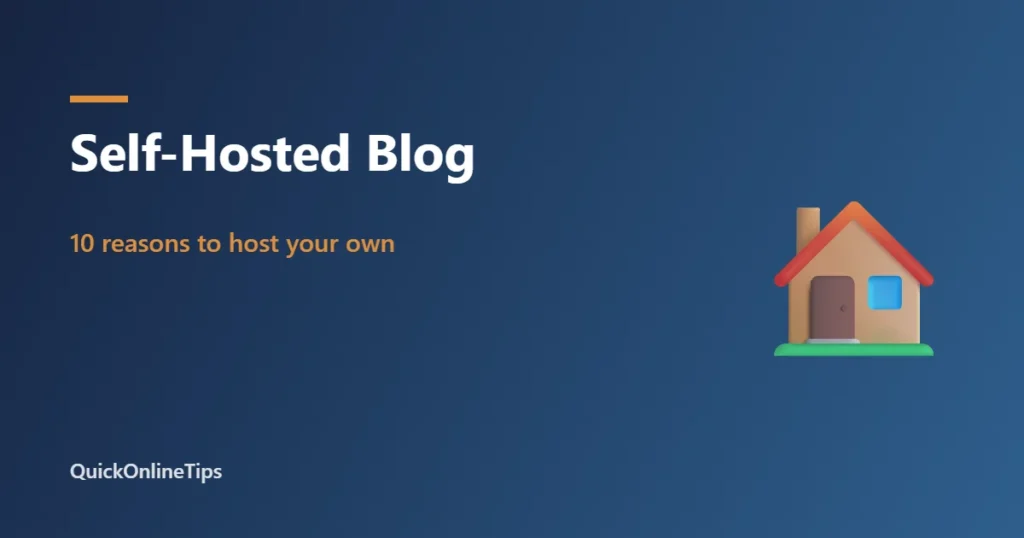 Self-hosted blog vs free blog