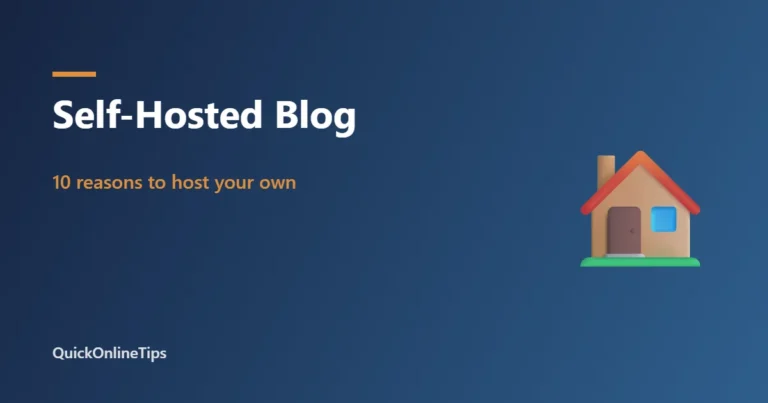 Self-hosted blog vs free blog