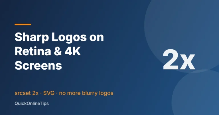Display a sharp logo on retina and 4K screens with srcset