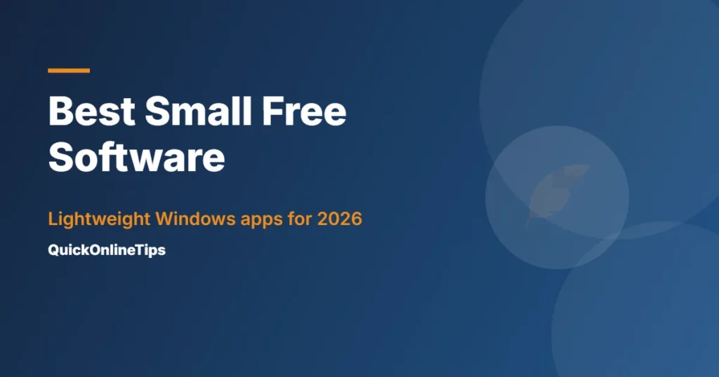 Best small free software for Windows