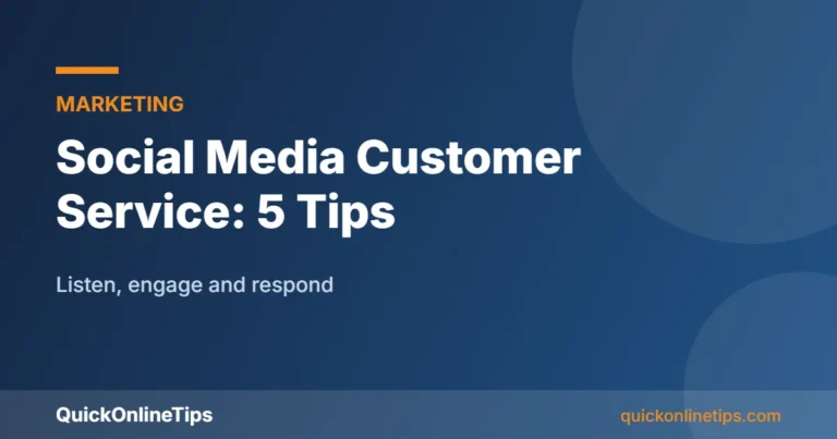 Social media customer service tips