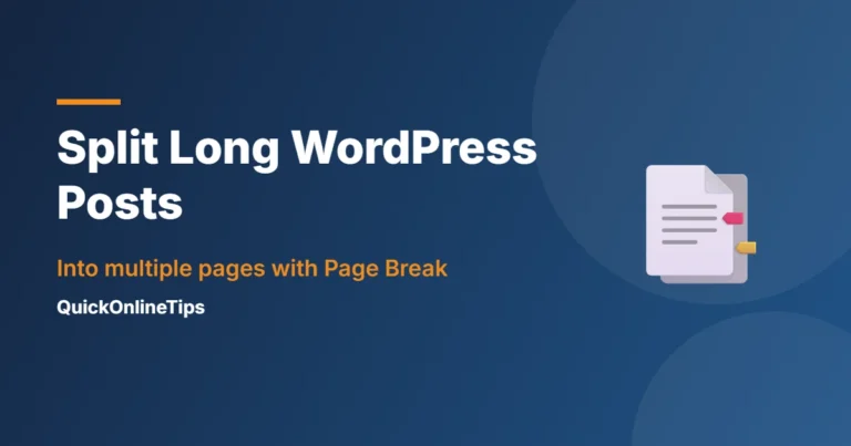 Split long WordPress post into multiple pages