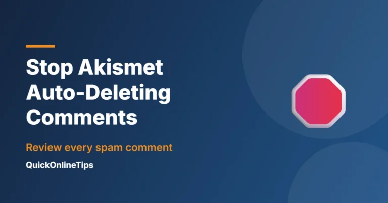 Stop Akismet from auto deleting comments