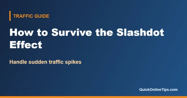How to survive the Slashdot effect and traffic spikes