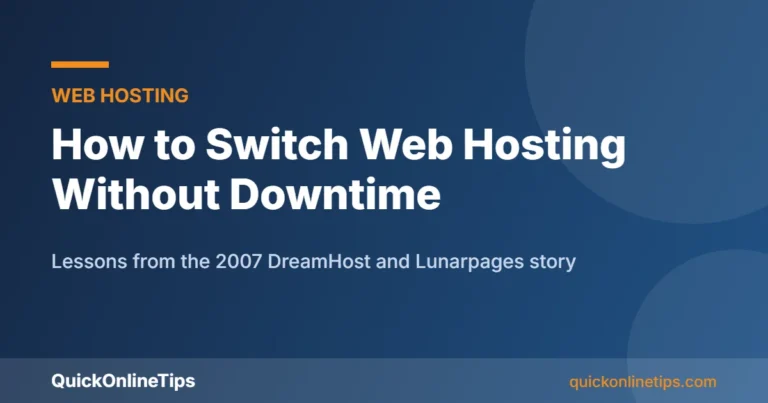 How to switch web hosting