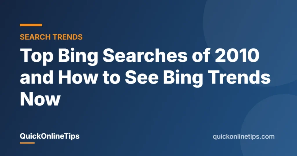 Top Bing searches of 2010
