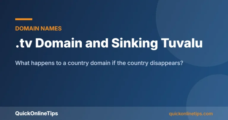 .tv domain names and the sinking island nation of Tuvalu