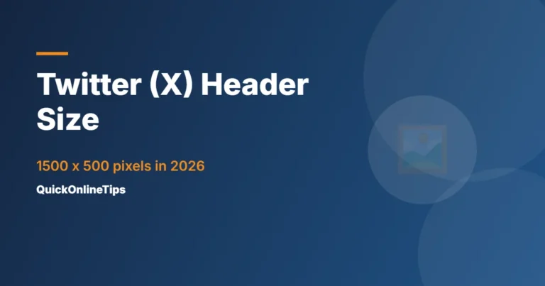 Twitter X header size 1500 x 500