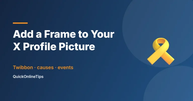Add a frame to your X (Twitter) profile picture