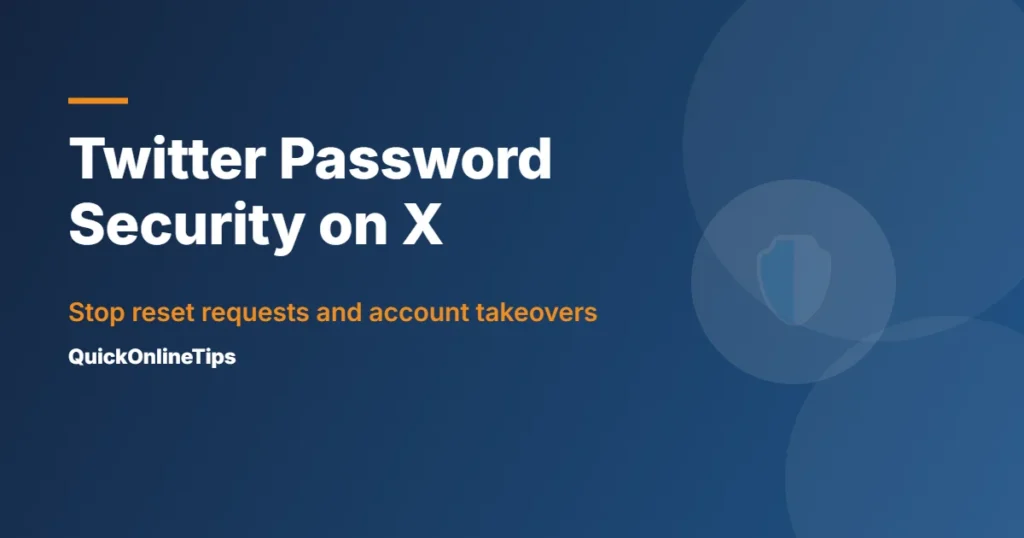 Twitter password security on X