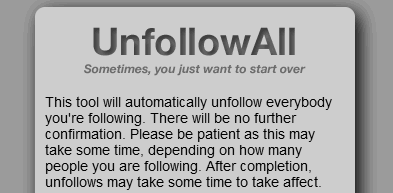 Unfollow All Twitter users