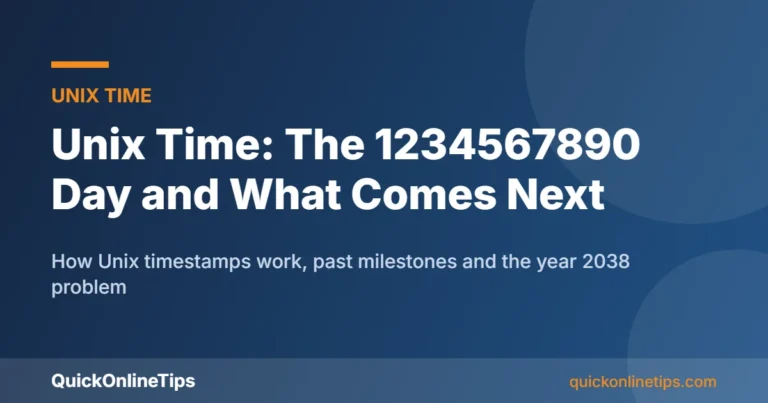 Unix time 1234567890 day and future milestones