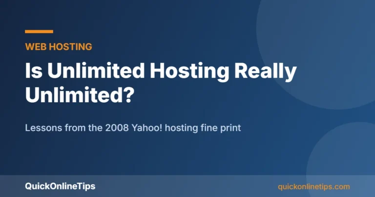 Is unlimited hosting really unlimited