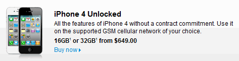 unlocked iphone4
