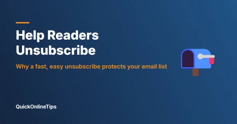 Help email subscribers unsubscribe