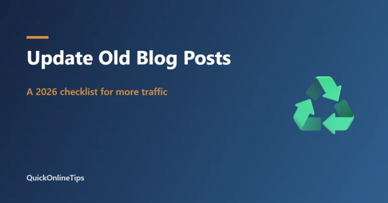 Update old blog posts for more traffic
