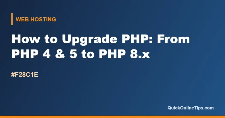 upgrade php version on hosting