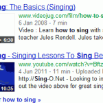Google video results
