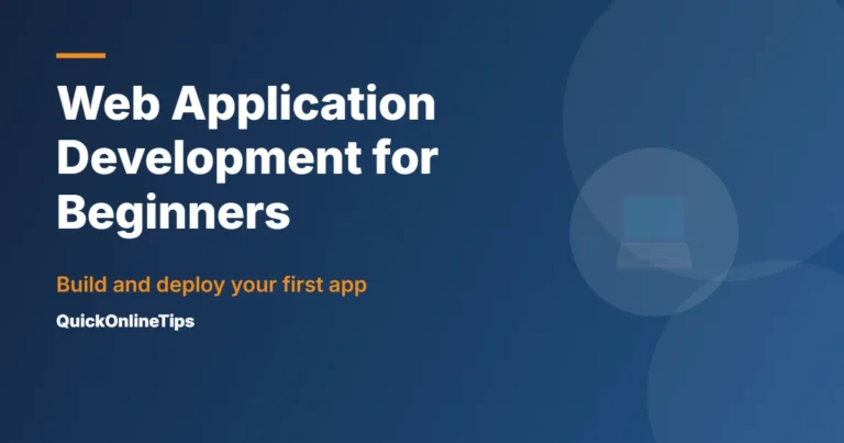 Web application development for beginners