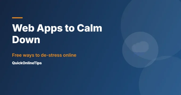 Free web apps to calm down