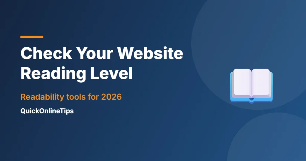 Check website reading level