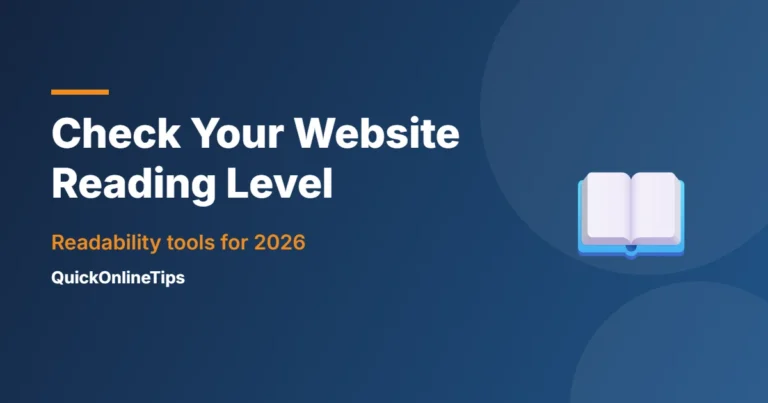 Check website reading level
